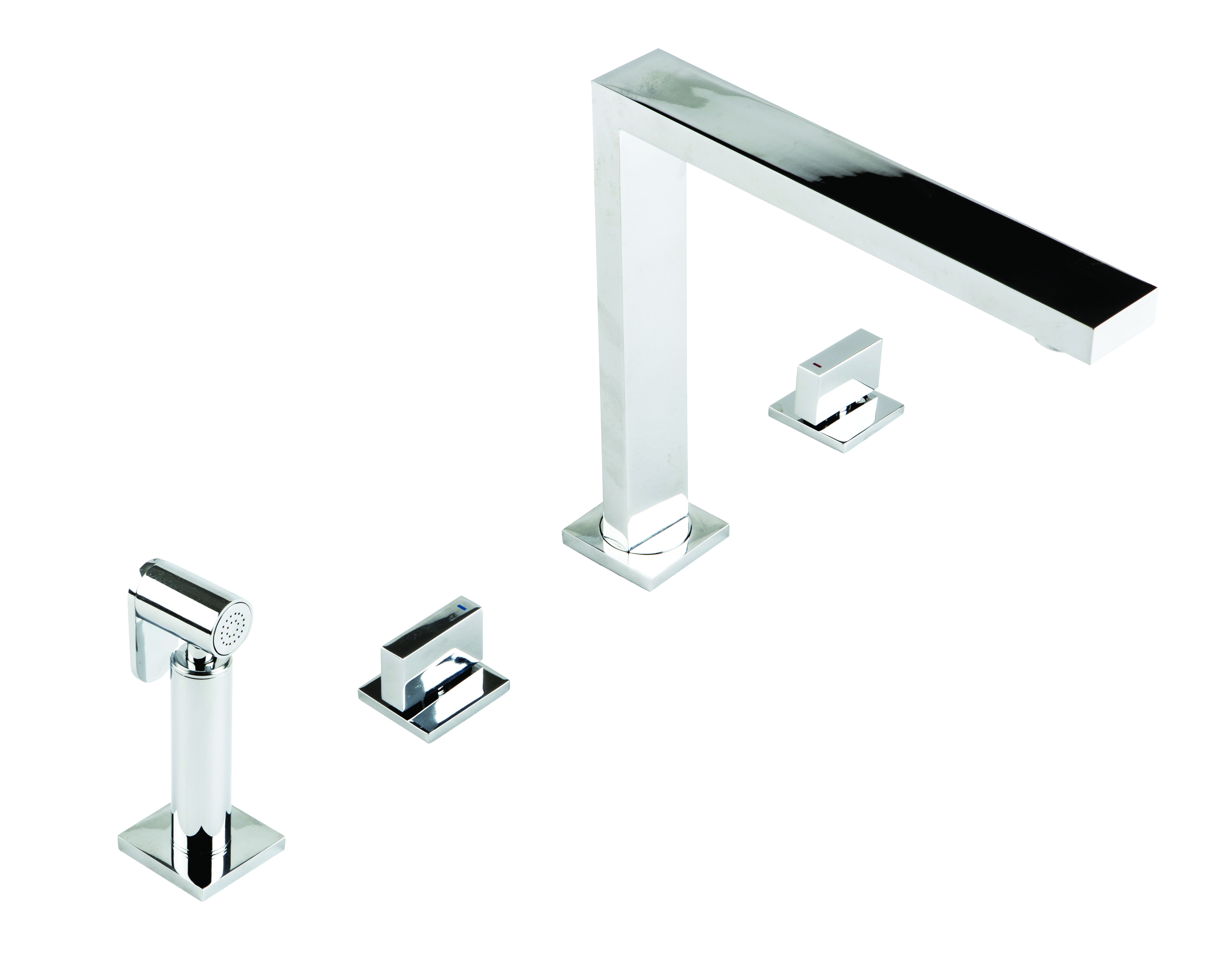 Chrome Novanta 4 Hole kitchen Taps